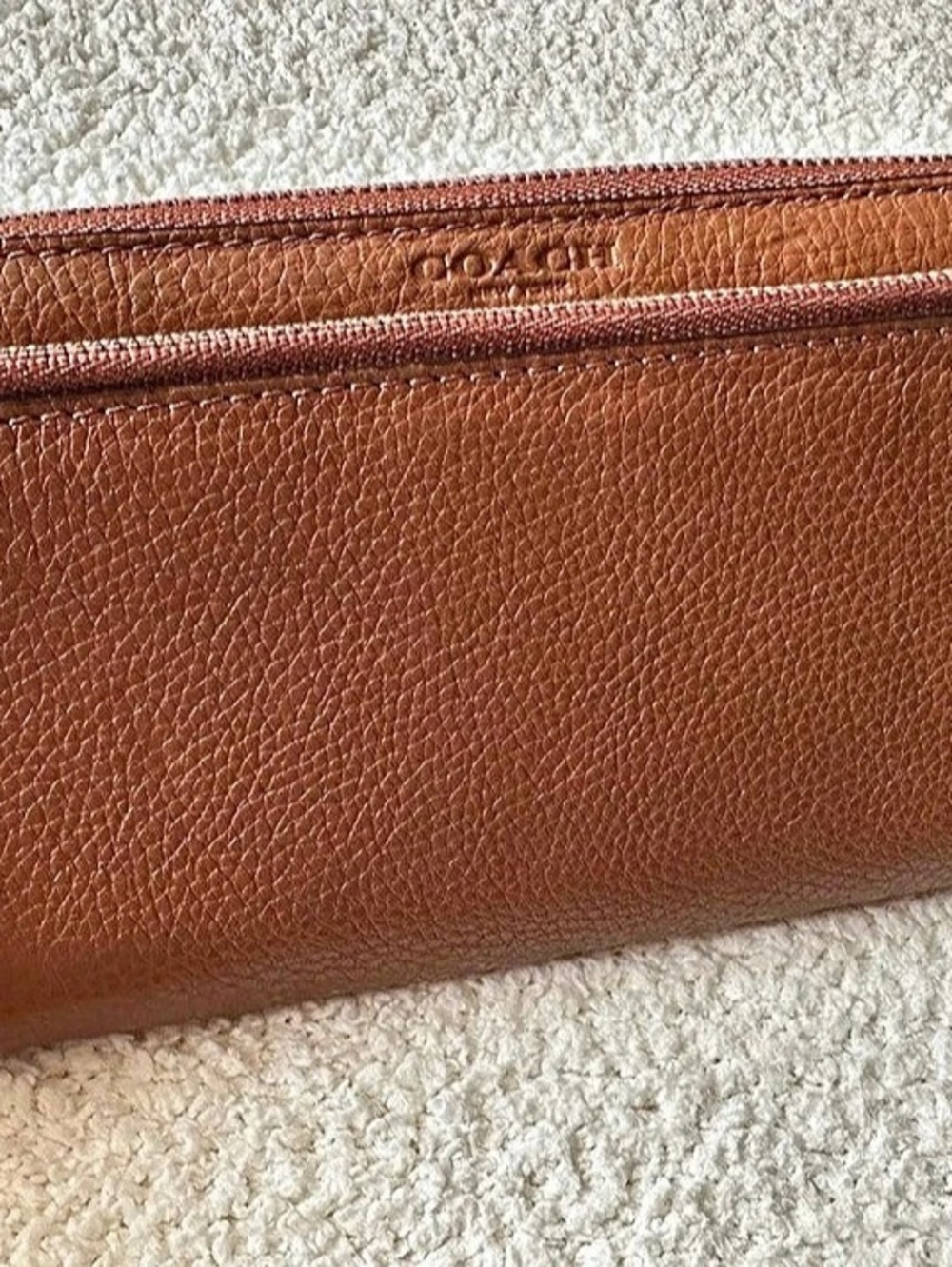COACH Zip Around Wallet in Brown Like New